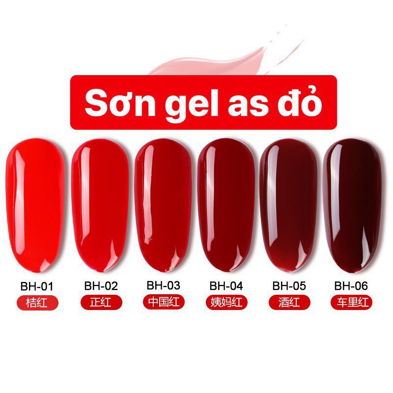 Sơn gel AS tone đỏ - mã BH