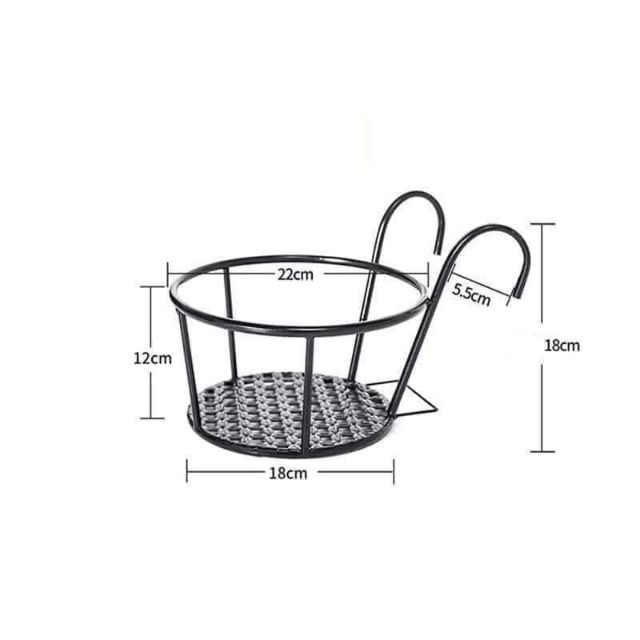 Móc sắt tròn treo chậu hoa ban công (giá đỡ tròn treo ban công) siêu đẹp