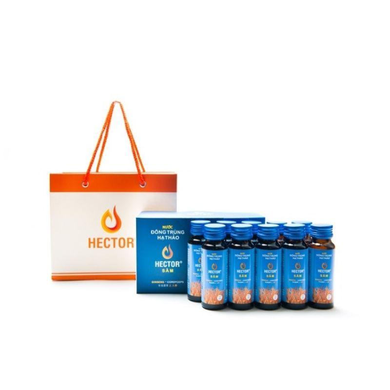 Đông trùng hạ thảo Hector Sâm( hộp 10 chai ×50ml)