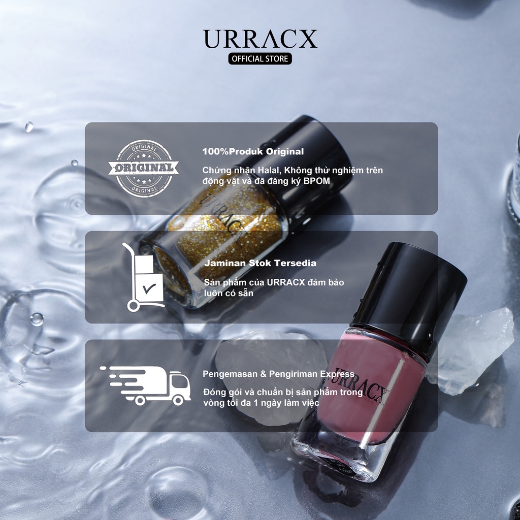 URRACX Nước Sơn móng tay bóng màu đen sơn móng tay 8ml（Vận chuyển từ Hà Nội）