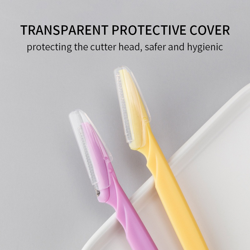 [Hàng mới về] Set 3 dao tỉa lông mày bằng thép không gỉ an toàn tiện dụng