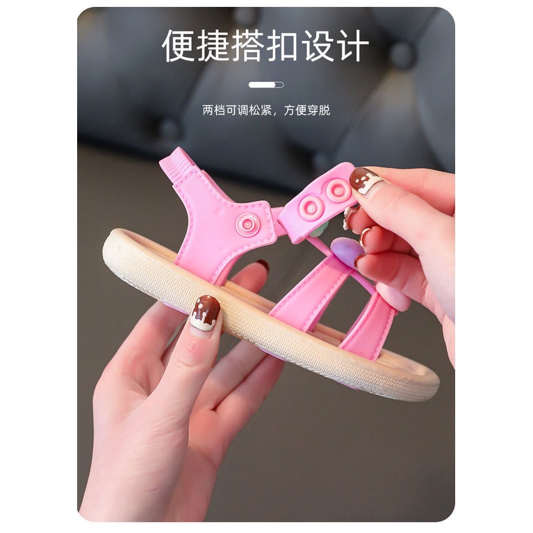 Xăng đan Quai Nơ Mềm Chống Trượt Chống Nước Thời Trang Đi Biển Mùa Hè Cho Bé Gái 2022