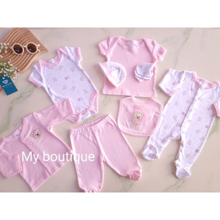 Combo 8 món gấu hồng cho trẻ sơ sinh