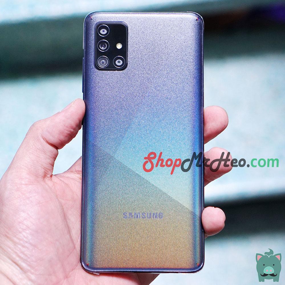 Skin Dán Mặt Sau Lưng Vân 3D Samsung Galaxy A11 - A31 - A51 - A71 - Carbon, Hình Hộp, Nhám, Vân Da