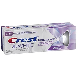 KEM ĐÁNH RĂNG CREST 3D White Brilliance Vibrant Pepper Mint 110g - SHOP DIỆU HUYỀN