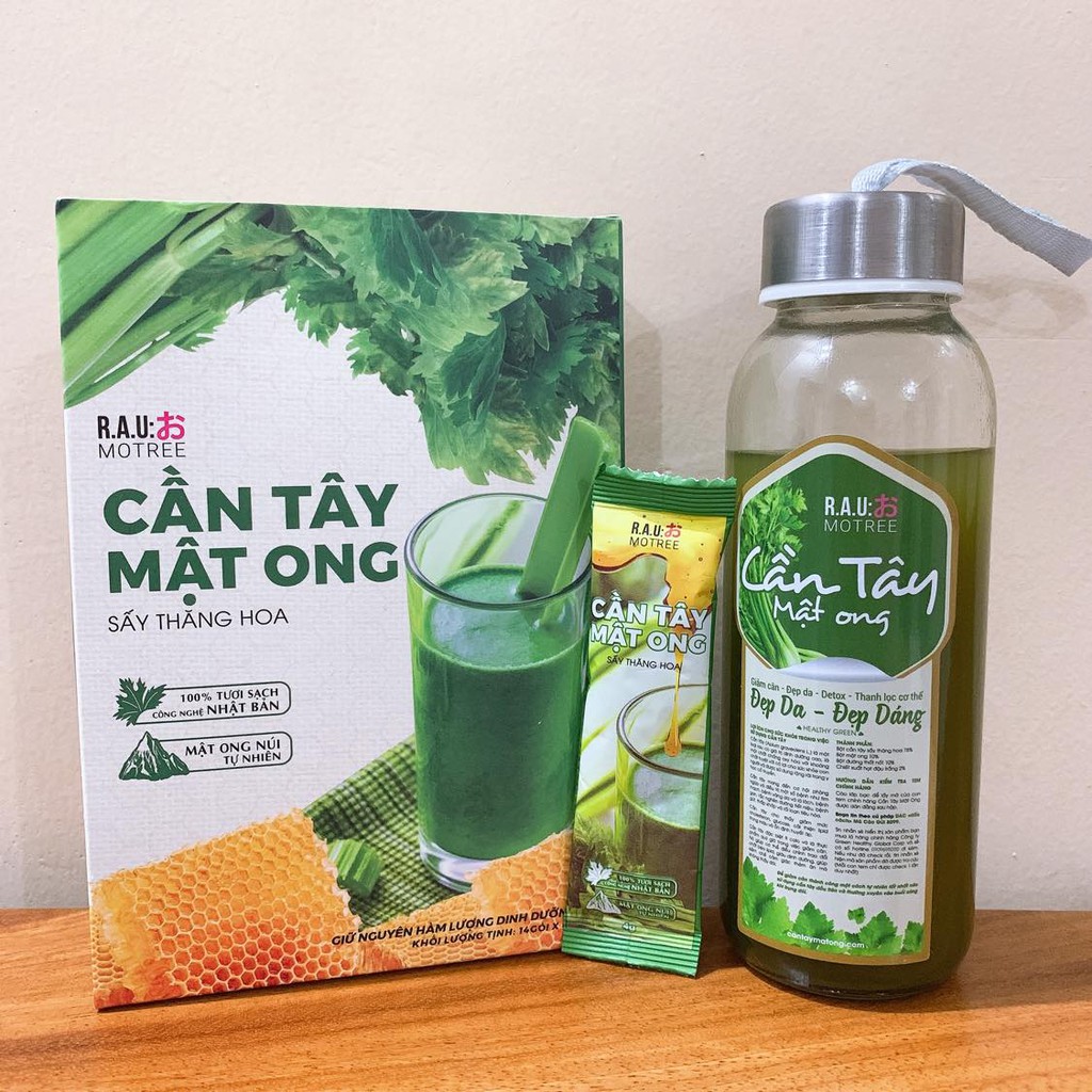 Bột cần tây mật ong motree, bột cần tây sấy lạnh, hỗ trợ giảm cân, đẹp da thanh lọc cơ thể (hộp 14 gói) | BigBuy360 - bigbuy360.vn