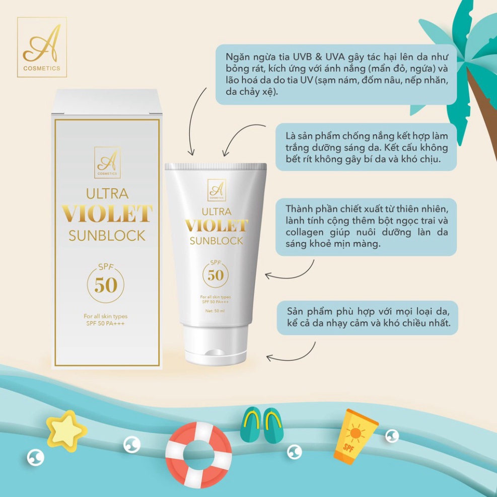 [Chính Hãng] kem chống nắng a cosmetic ultra violet sun block date mới