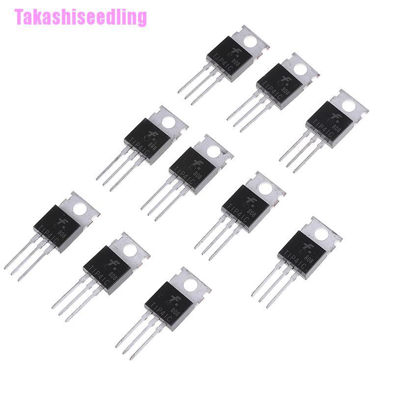 Bộ 10 Linh Kiện Bán Dẫn Takashiseedling Tip41C Tip41 Npn To-220 Chất Lượng Cao