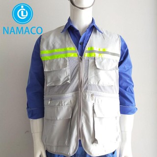 Áo Ghile Bảo Hộ - Áo Kỹ Sư 6 Túi May Bằng Loại Lưới Bền Chắc, Dây Kéo HKK, Phản Quang - Bảo hộ lao động Thành Phong