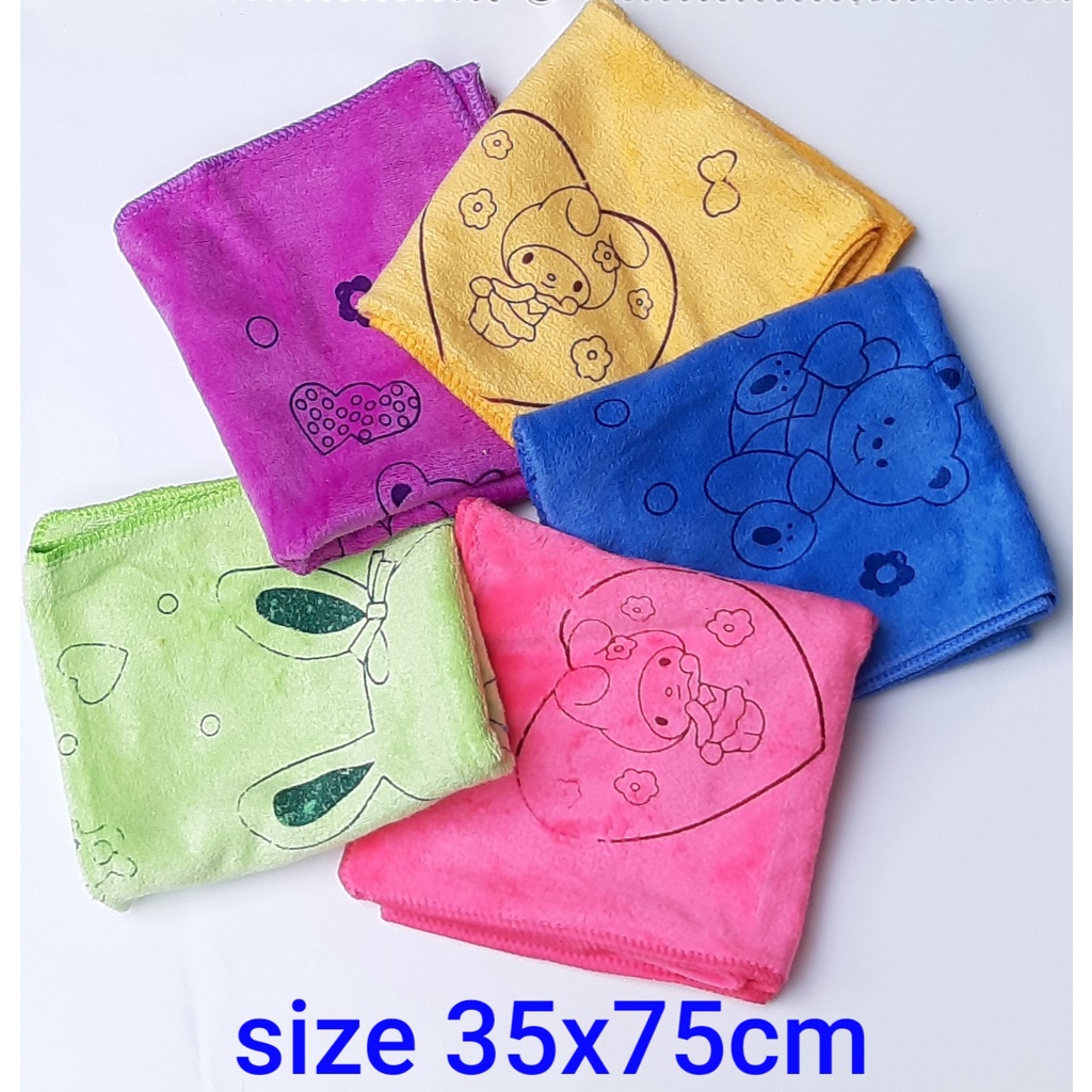 [4 cái] Khăn Tắm hình thú cute 35cmx75cm dùng được trẻ nhỏ sơ sinh