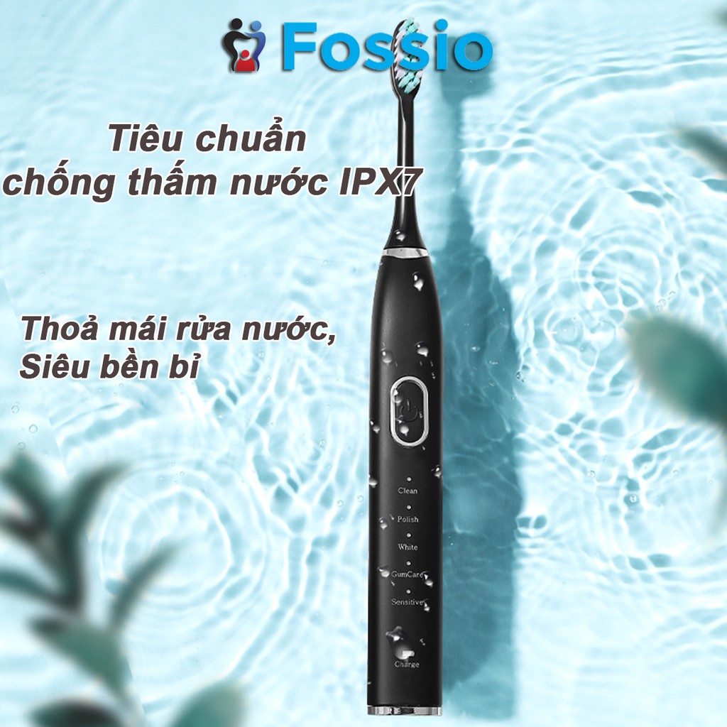 [Mã 44FMCGSALE1 giảm 10% đơn 250K] Bàn chải điện FOSSIO N200, bót đánh răng điện người lớn nội địa Trung cao cấp