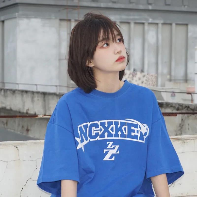 NRVP Áo Thun 100% Cotton Dáng Rộng Thời Trang Hàn Quốc Cho Nữ