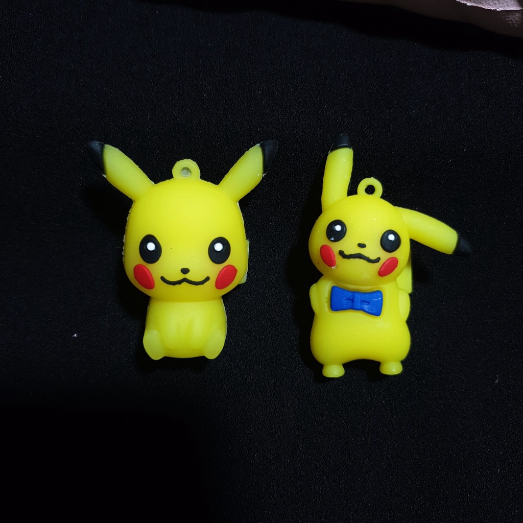 [Pikachu 4d] Nút gắn hkdesign/ phụ kiện trang trí giày dép có lỗ mẫu pikachu hoạt hình