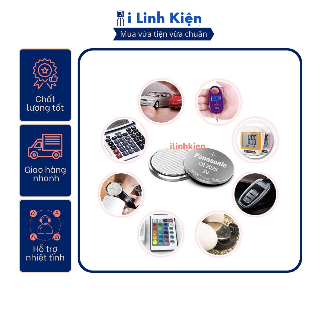 PIN CR2025 Panasonic chính hãng chất lượng tốt