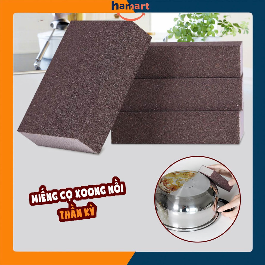 [DÀY 2.5Cm] Miếng Cọ Xoong Chà Nồi INOX Đa Năng Magic Sponge Hamart Sạch Rỉ Sét Hiệu Quả