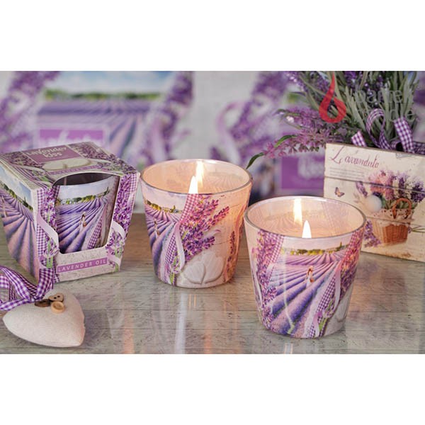 Ly nến thơm Bartek Candles BAT6022 Lavender Kiss 115g (Hương oải hương)