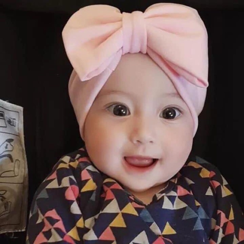 Mũ turban cho bé gái