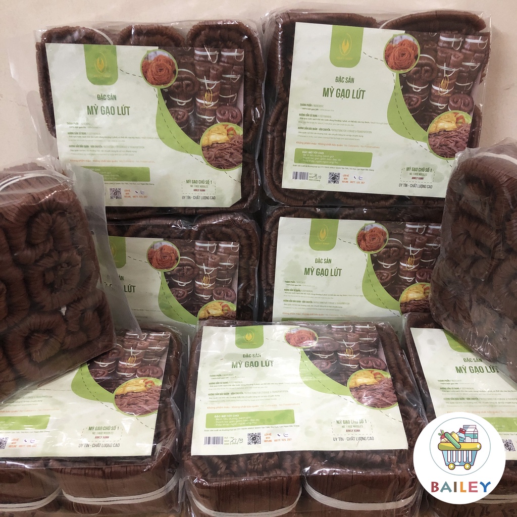 Mỳ chũ gạo lứt Ankly gói 1kg - ăn chay, giảm cân, eat clean, keto