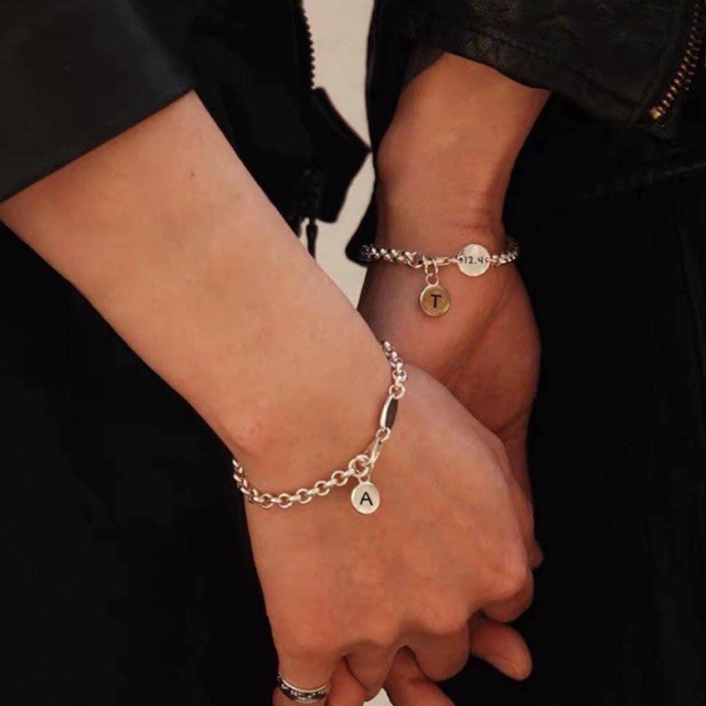 Vòng tay đôi THIẾT KẾ [𝑲𝒉𝒂̆́𝒄 𝒕𝒉𝒆𝒐 𝒚𝒆̂𝒖 𝒄𝒂̂̀𝒖] Lắc đôi Bạc _ 𝑨̉𝒏𝒉 𝒕𝒉𝒂̣̂𝒕 __ Cam kết chuẩn Bạc_TUNASHOP