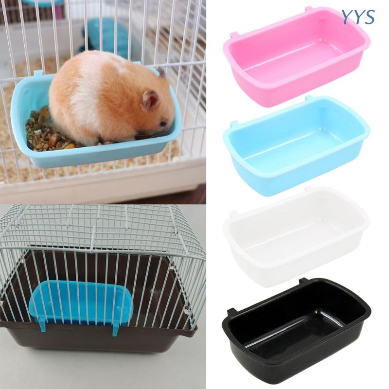 Dụng cụ cốc đựng thức ăn / nước uống nhỏ có móc treo lồng chim bồ câu / chuột hamster tiện lợi
