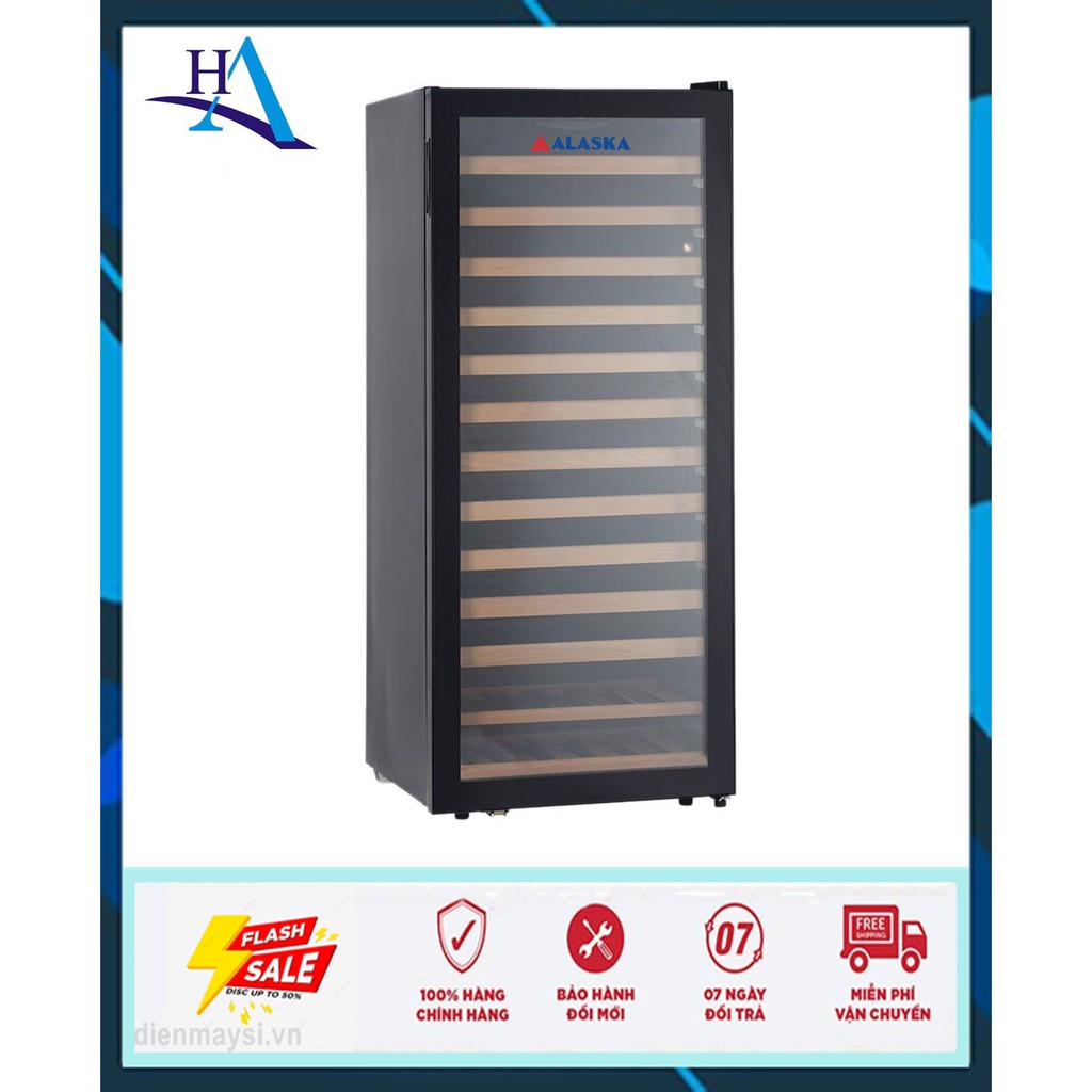 Tủ Ướp Rượu Vang Alaska JC-100 - Dung Lượng 100 Chai, Kích Thước 590x1415x595mm