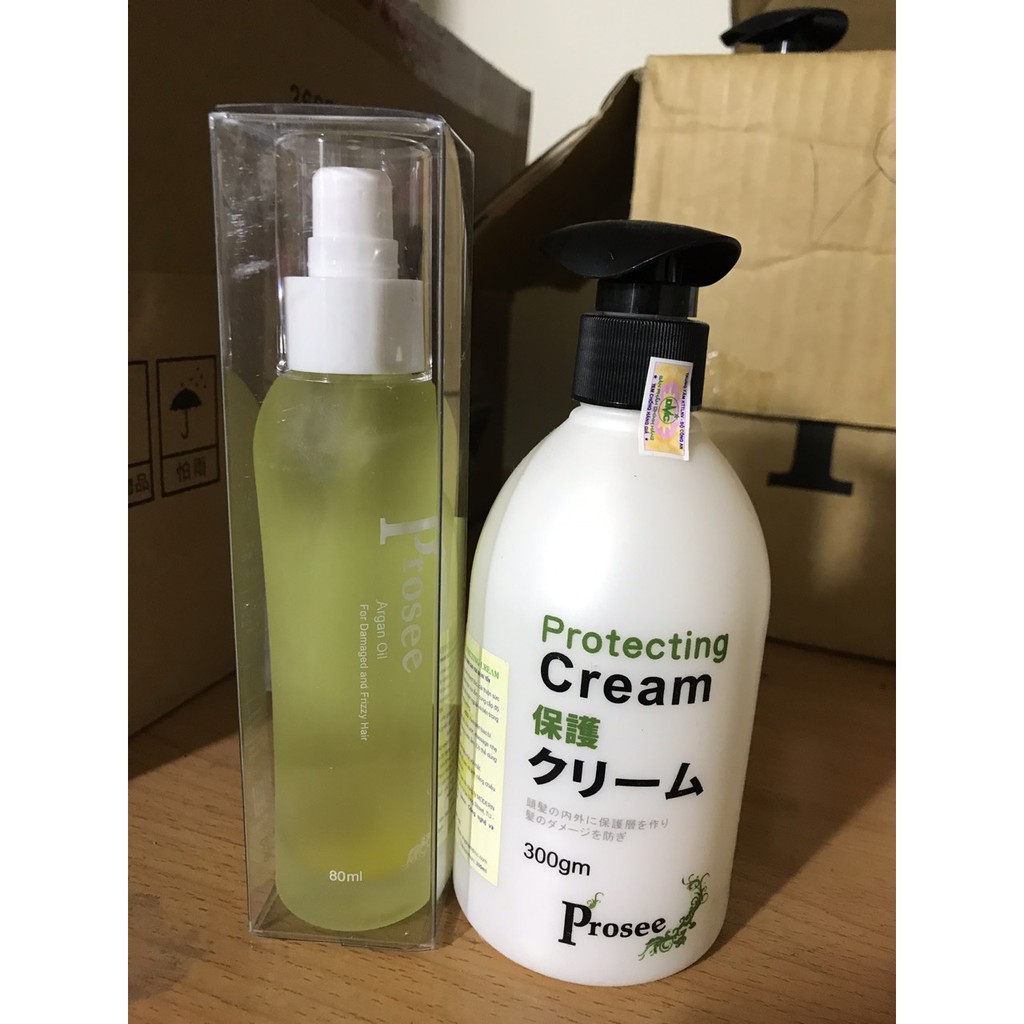 Prosee-Taiwan⛱COMBO Hấp phục hồi Protecting Prosee 300ml và tinh dầu dưỡng tóc Prosee 80ml