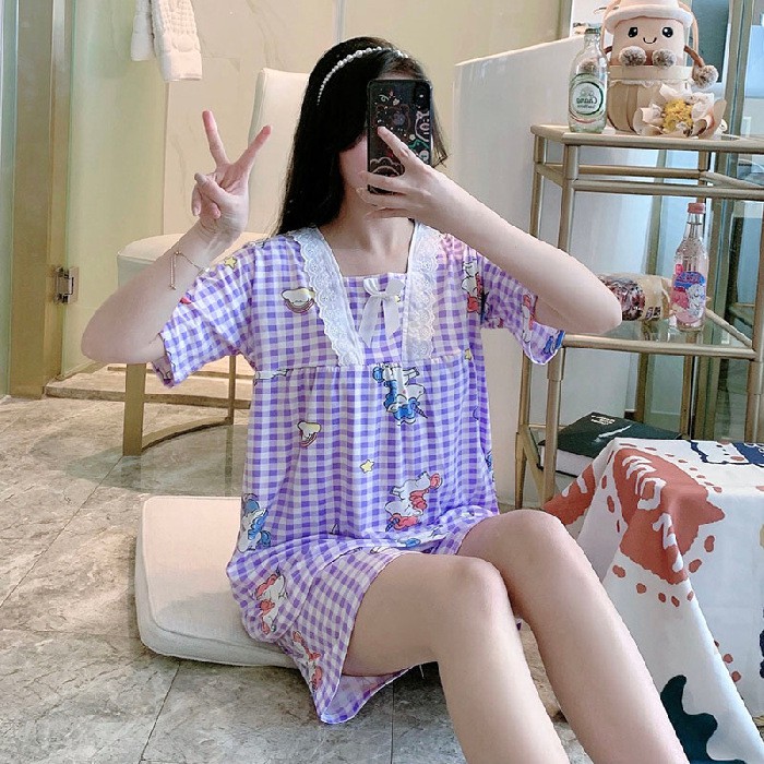 Đồ bộ nữ cộc tay quần đùi họa tiết bò sữa cute dễ thương form bigsize mặc nhà mùa hè phong cách hàn quốc BCNO01 | BigBuy360 - bigbuy360.vn