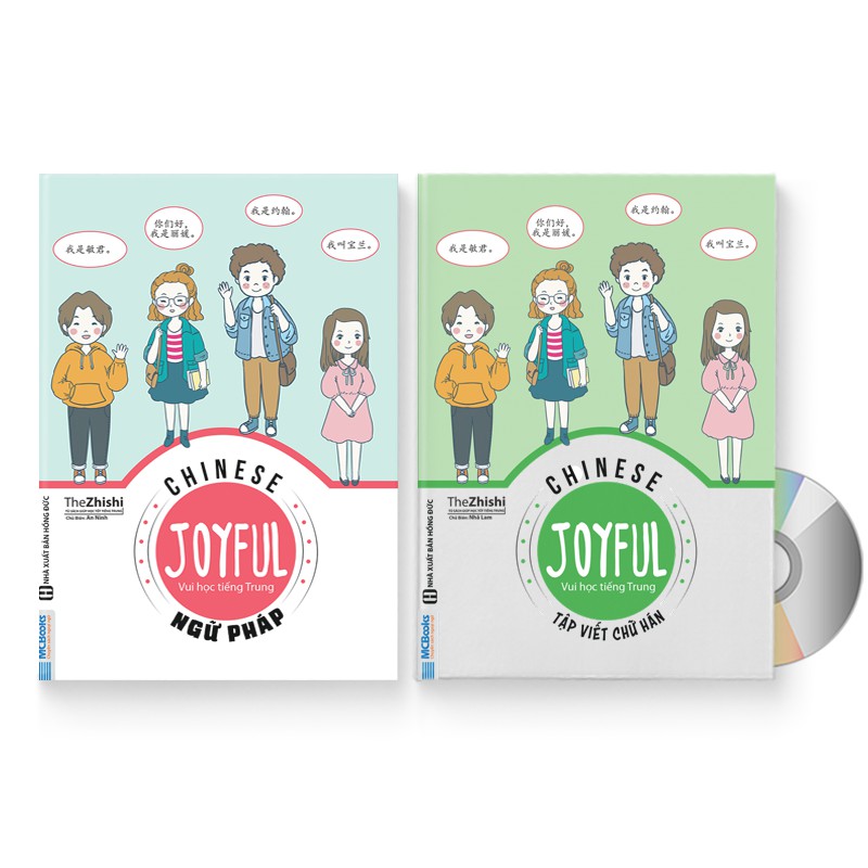 SÁCH - Combo 2 sách: Joyful Chinese – Vui học tiếng Trung – Ngữ pháp + Joyful Chinese – Tập viết chữ Hán + DVD quà tặng