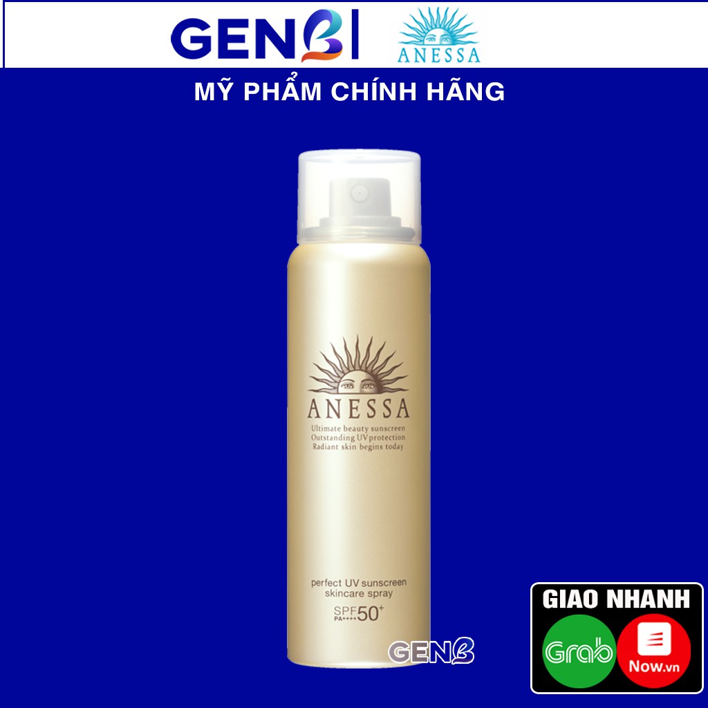 Kem Chống Nắng Anessa Perfect UV CHÍNH HÃNG Mild Milk Xanh/ Gel/ Xịt Kcn Dưỡng Trắng Cho Da Mặt, Toàn Thân Mỹ Phẩm GENB