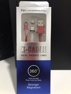 Cáp Sạc 3 đầu nam châm X Cable 360 [ 1 đổi 1 ]