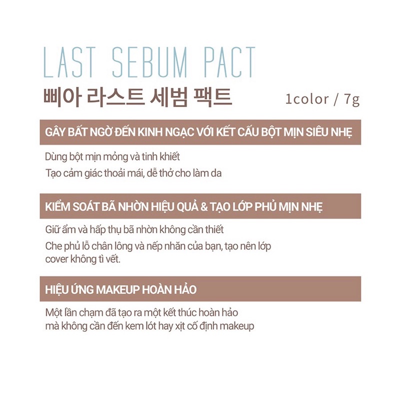 00 Super Clear - Phấn phủ dạng nén Last Sebum Pact | BigBuy360 - bigbuy360.vn