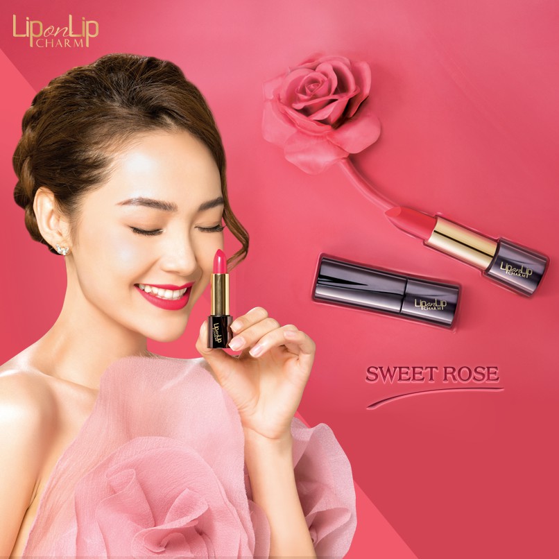 Son LipIce Lip on Lip Charm 4g - Hồng Đỏ