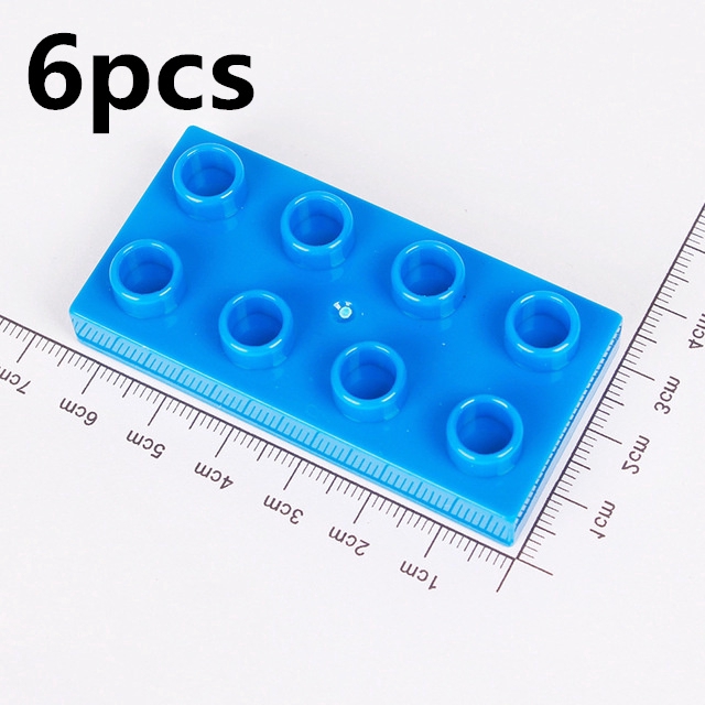 6PCS Set khối đồ chơi lego lắp ráp 8 lỗ bằng nhựa nhiều màu cho bé