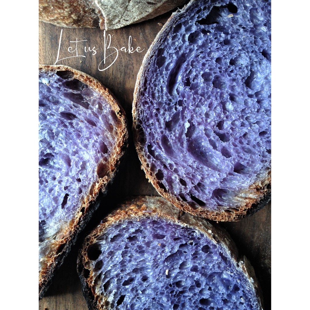 Butterfly Pea Flower Sourdough Bread 350g Bánh Mì Hoa Đậu Biếc Men Chua Tự Nhiên