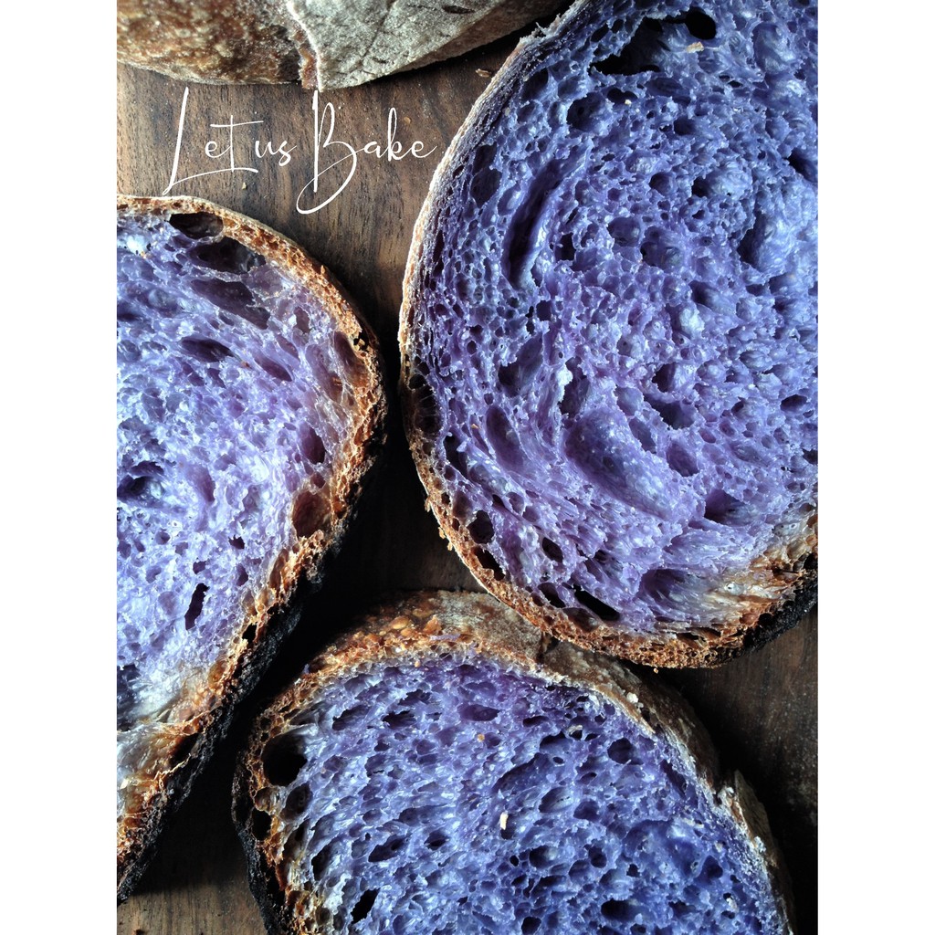 (SHIP TỈNH) Butterfly Pea Flower Sourdough Bread 350g - Bánh Mì Hoa Đậu Biếc Men Tự Nhiên (Men Chua) Healthy