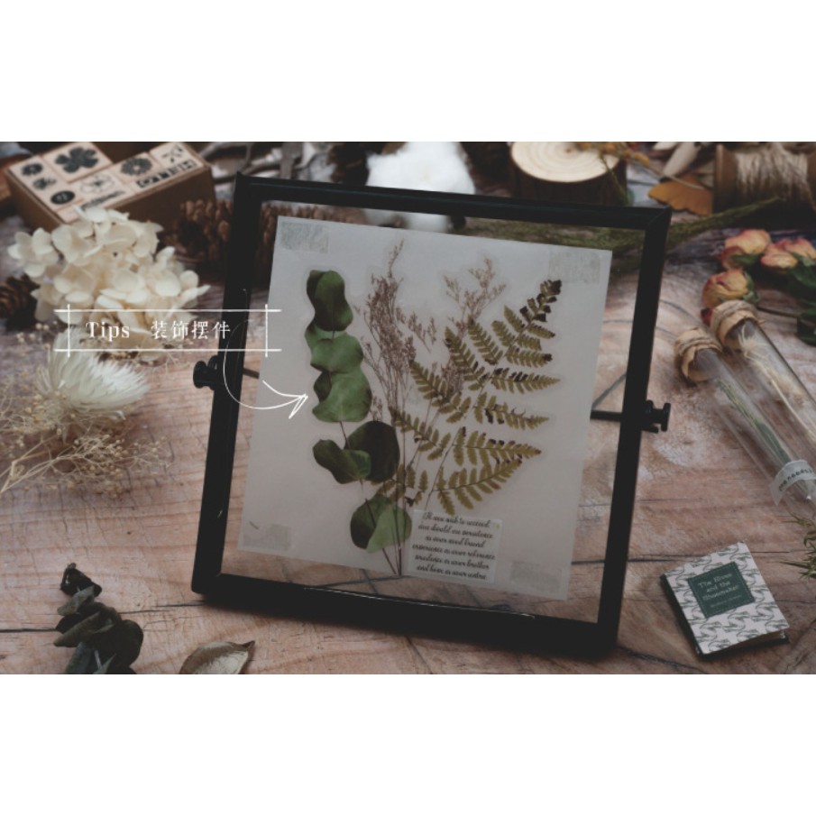 Bộ sticker hoa lá vintage hoài cổ trang trí scrapbook, sổ tay planner,...