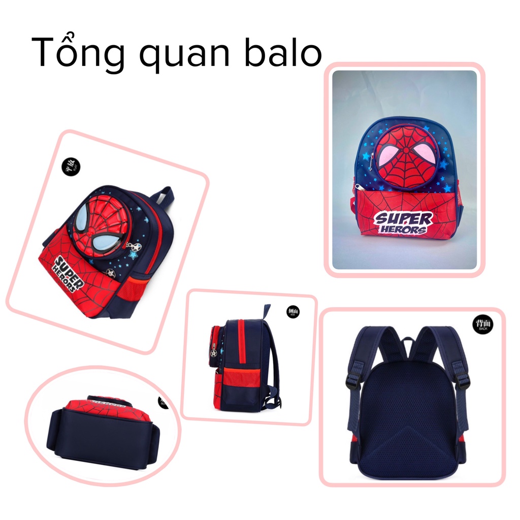 Balo cho bé đi học mầm non họa tiết dễ thương, balo siêu nhẹ, siêu bền đẹp - Hazis Store