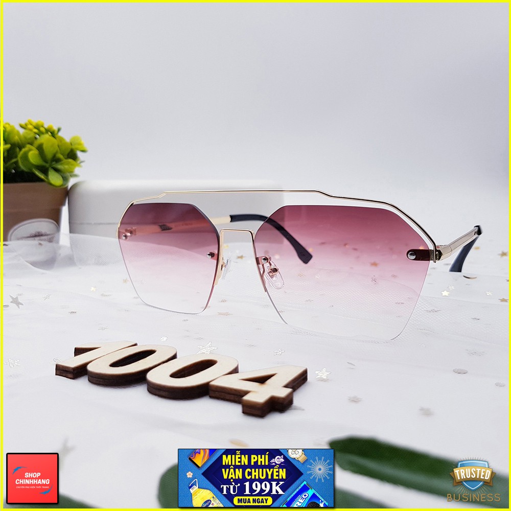 KÍNH MÁT NỮ CAO CẤP FORM GỌNG NGANG THỜI TRANG 9077 SH1004
