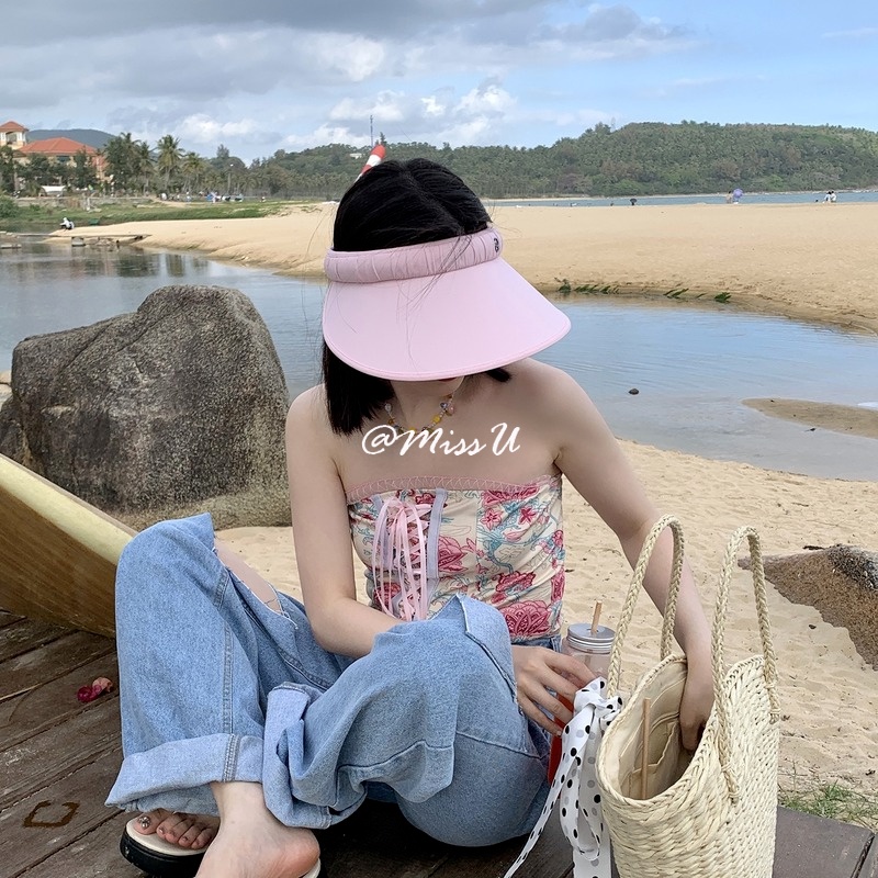 Mũ Nửa Đầu Vành Rộng Chống Tia Uv Thời Trang Mùa Hè UPF50+