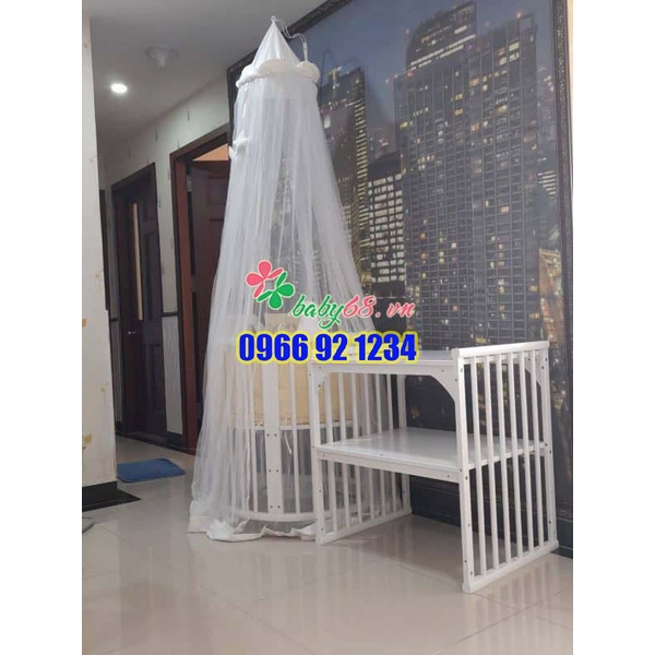 Giường cũi cao cấp Chilux Palace - Nôi tròn cho bé Chilux - Sang trọng và tính tế - 100% gỗ thông tự nhiên