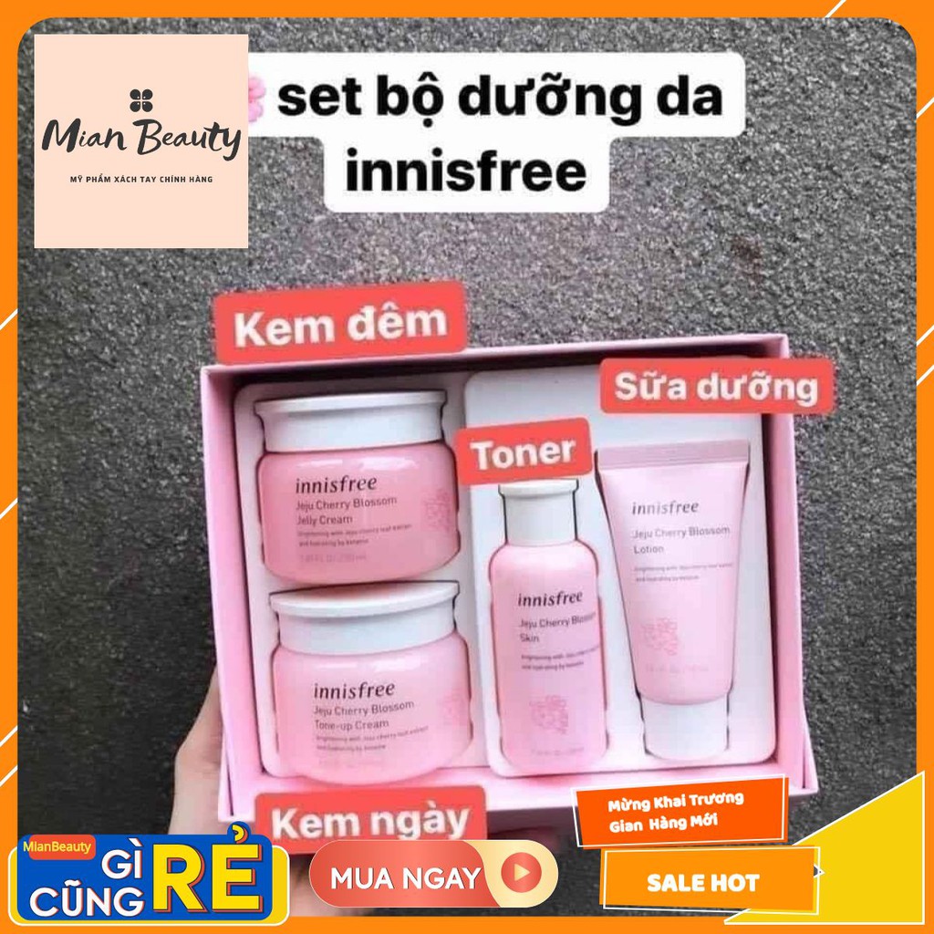 Bộ Dưỡng Da Hoa Anh Đào Innisfree Jeju Cherry Blossom