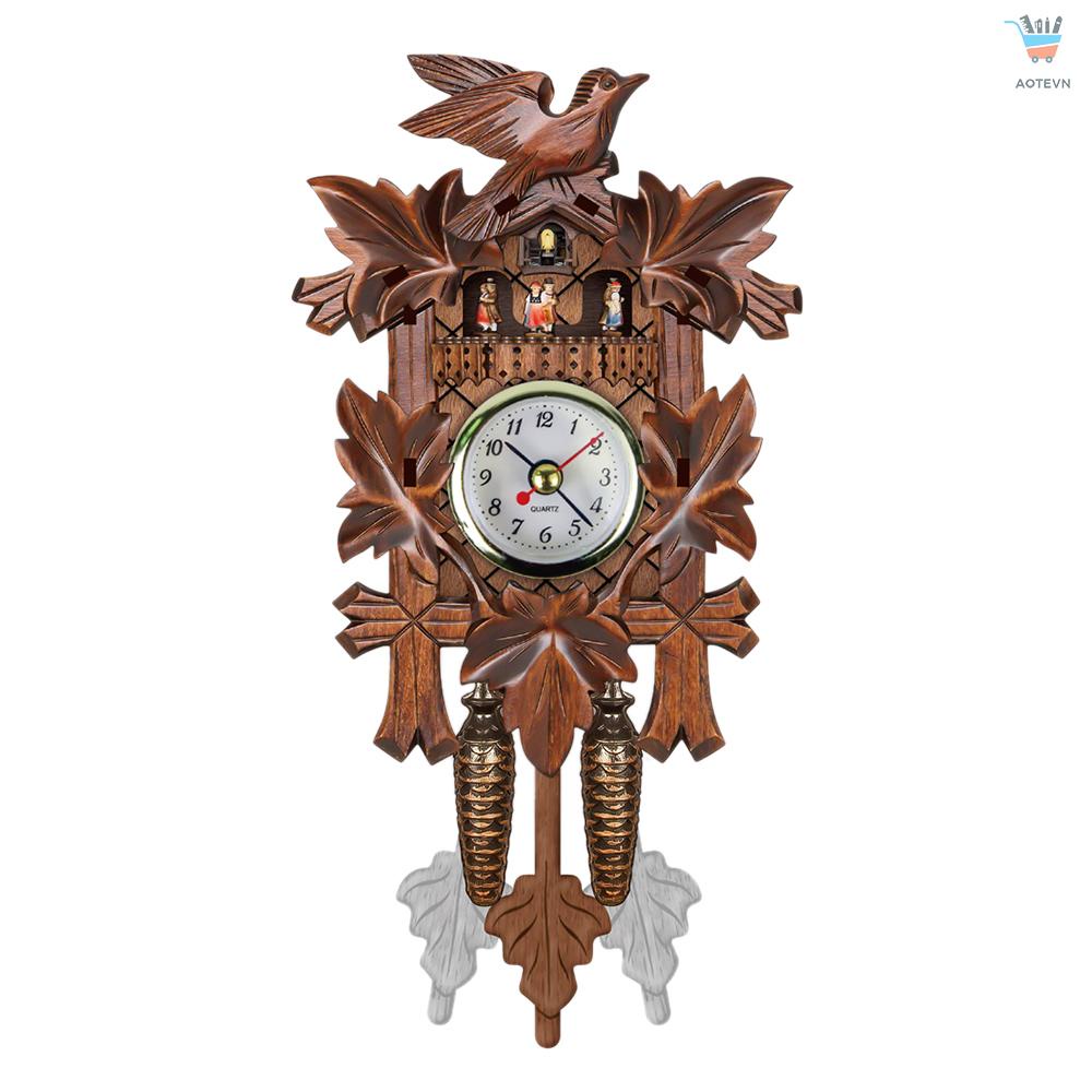 Ayvn Cuckoo Đồng Hồ Treo Tường Bằng Gỗ Hình Chim Nghệ Thuật Cổ Điển Sang Trọng Trang Trí Phòng Khách / Quán Cà Phê / Nhà Hàng 3