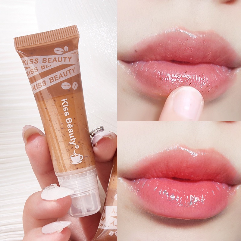 (Hàng Mới Về) Son Môi Kiss Beauty Dưỡng Ẩm Tẩy Tế Bào Chết Tiện Dụng