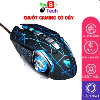 Thanh lý chuột máy tính, chuột gaming có dây V6 led phát sáng