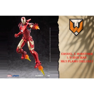 Mô hình emodel x morstorm 1/9 scale iron man mk3 plamo