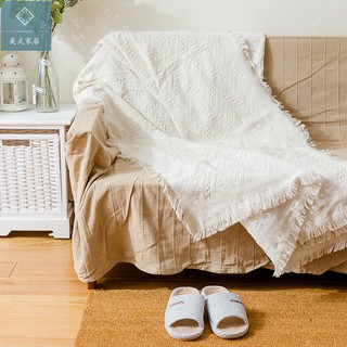 Khăn trải sô pha vải Cotton họa tiết hình học kiểu Bắc Âu dễ thương