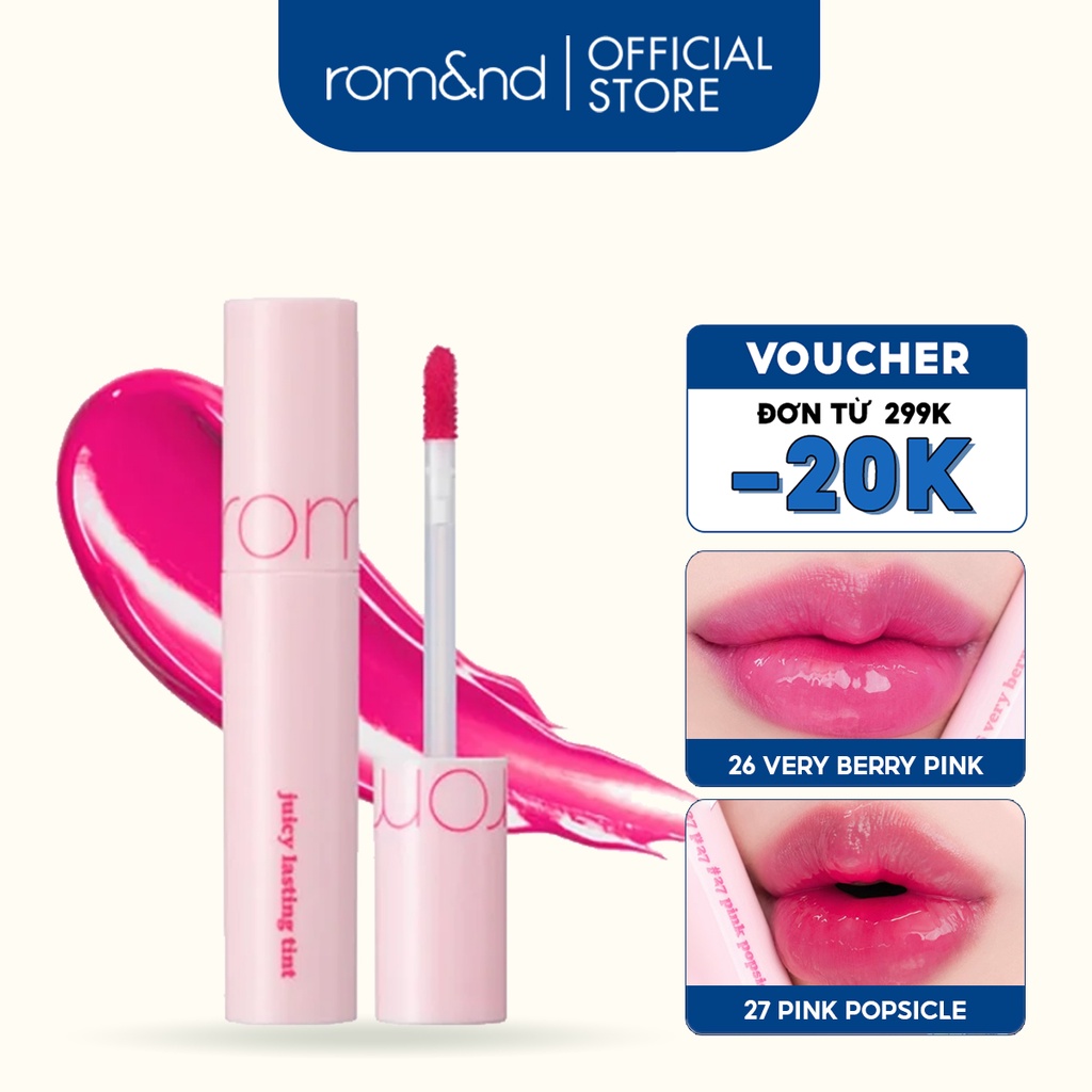 Son Tint lì Hàn Quốc Romand Juicy Lasting Tint - Summer Light Series 5.5g