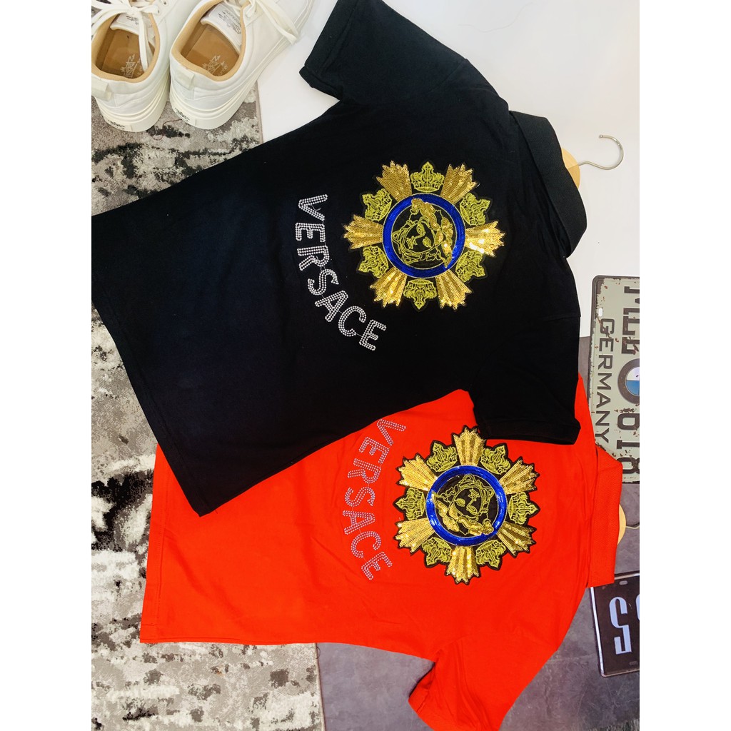 Áo thun nam đính đá tay ngắn cổ bẻ 3 màu mẫu mới AHFASHION | BigBuy360 - bigbuy360.vn