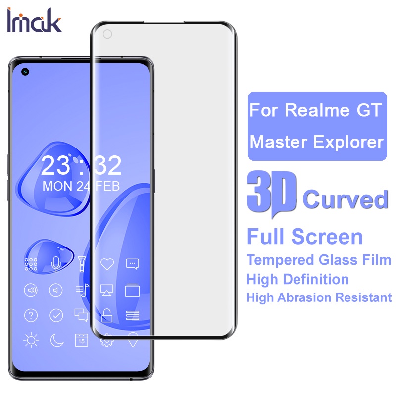 Kính Cường Lực Cong 3D Imak Bảo Vệ Toàn Màn Hình Cho Realme GT Master Explorer