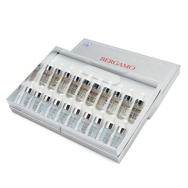 Set 20 serum dưỡng trắng BERGAMO SNOW WHITE & VITA-WHITE WHITENING PERFECTION AMPOULE 20 SET